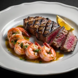 Bisteck con Camarones